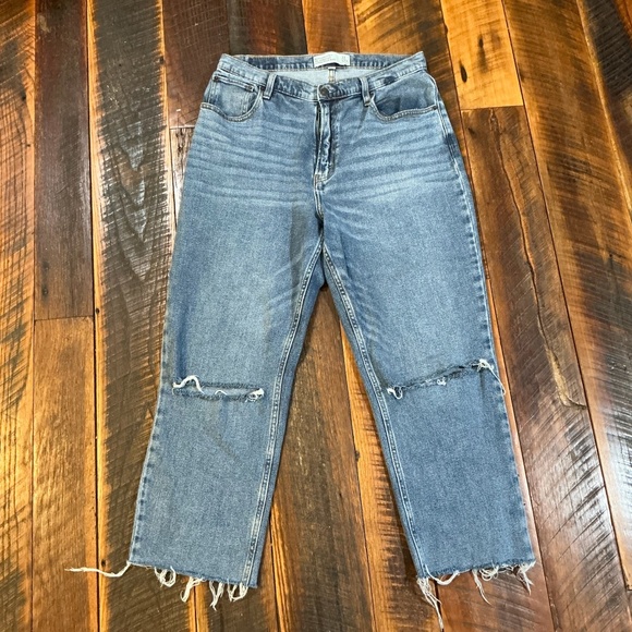 Abercrombie & Fitch 90s Straight Ultra High Rise Jeans – Curve Love – Size 31/12 - Picture 3 of 8